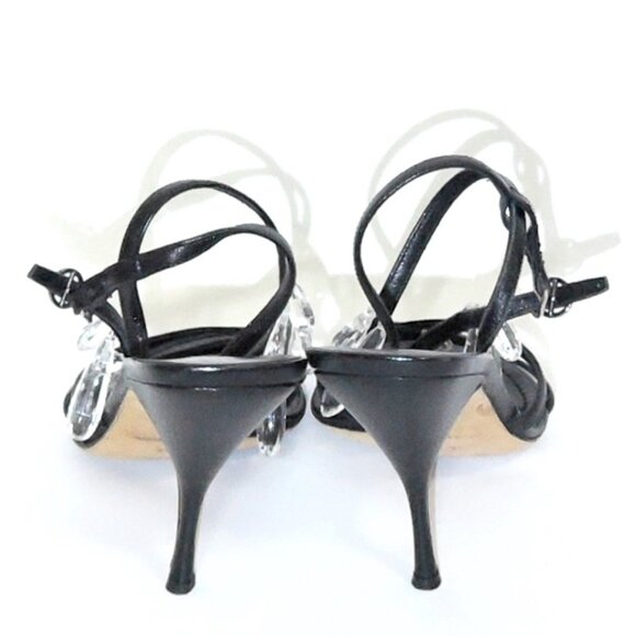 Miu Miu Crystal Tear Drop Sandals - Picture 9 of 11